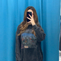Felpa oversize grigia 9211
