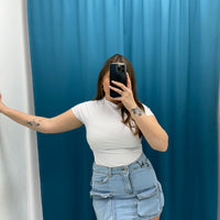 Gonna cargo denim