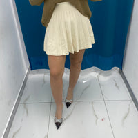 Gonna plissettata in lana 8040