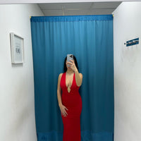 Vestito lungo con scollo 1710