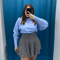 Gonna plissettata in lana 8040