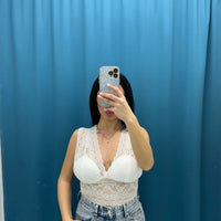 Top corto in pizzo 9638