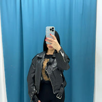 Giacca Biker nero 7073