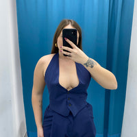 Gilet corto con scollo