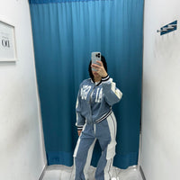 Coordinato giacca e pantalone denim 232
