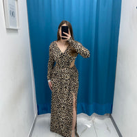 Vestito cut out leopardato 24654