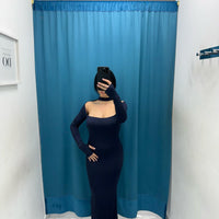 Vestito longuette con scollo 13584