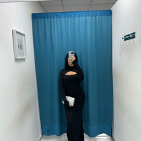 Vestito longuette con scollo 13420