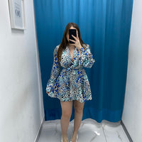 Vestito a portafoglio a fiori 5839