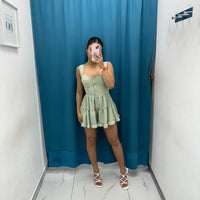 Vestito corto in lino 8983