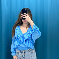 Blusa rouches 6015