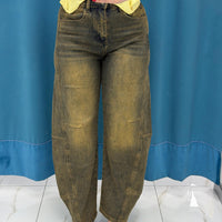 Jeans"Barrel Acid-Wash"-3056
