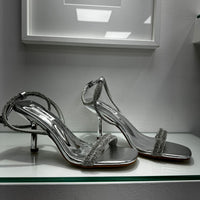 Sandali argento con strass 2552