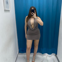 Mini dress con scollo 24960