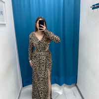 Vestito cut out leopardato 24654