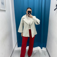 Pantalone a zampa rosso