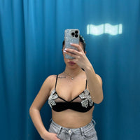 Top con strass 6634