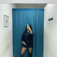 Coordinato camicia e gonna denim