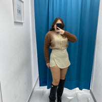 Gonna a pantaloncino beige 9062