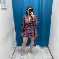 Vestito a portafoglio a fiori 5839