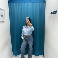 Jeans dritti con brillantini 3098