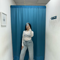 Jeans a palazzo con strass 1097