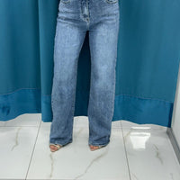 Jeans wide leg brillantini 3097