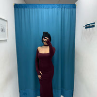Vestito longuette con scollo 13584