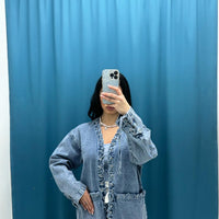 Giacca in denim con lacci 611