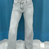 Jeans a palazzo grigio 22173