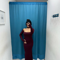 Vestito longuette con scollo 13584