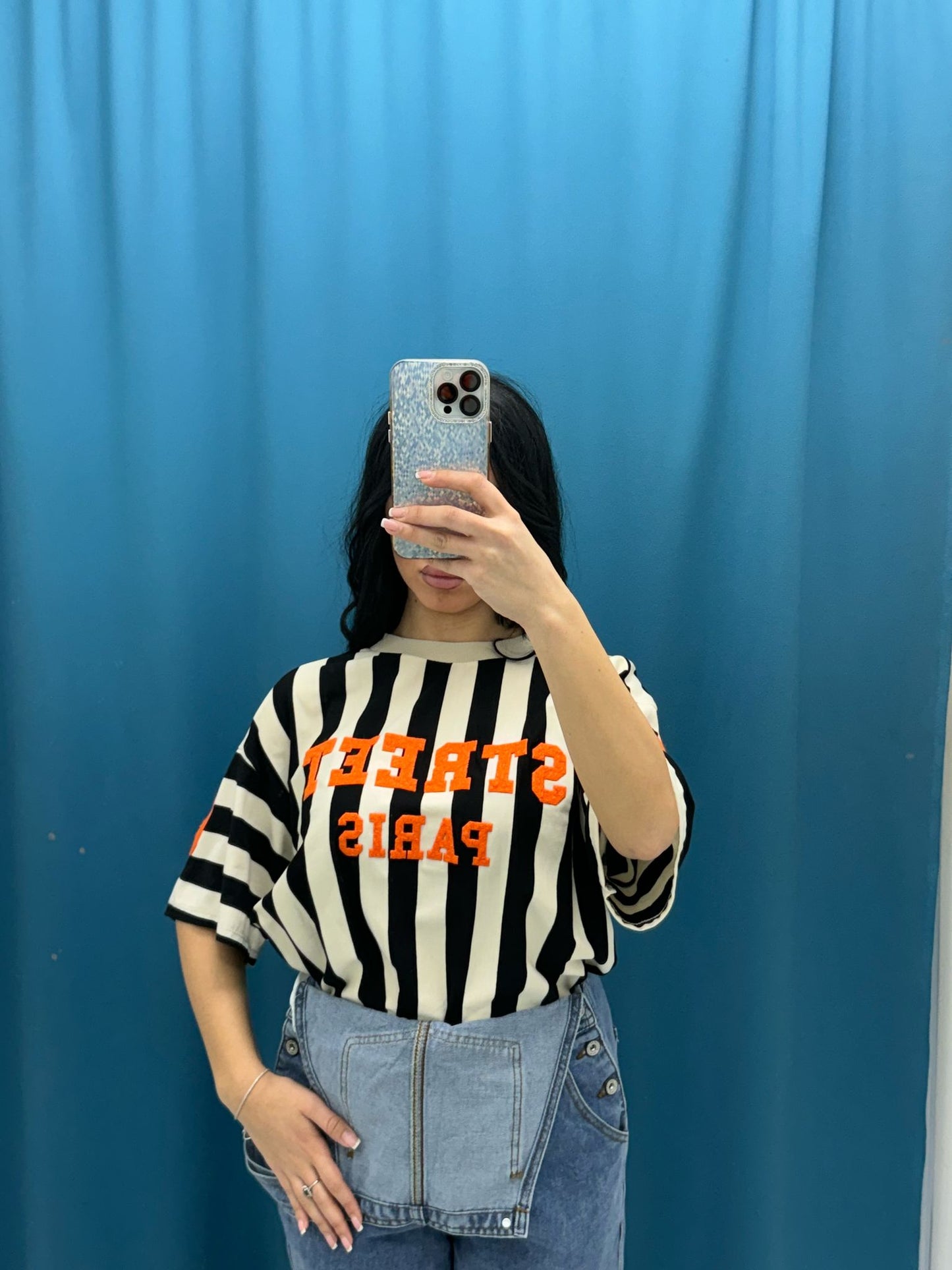 T-shirt a righe 16606