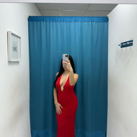 Vestito lungo con scollo 1710