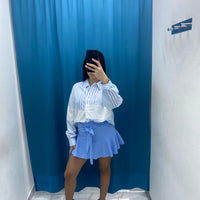 Camicia a righe celeste 33010
