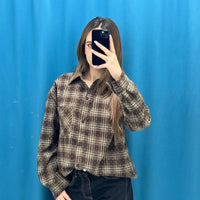 Camicia a quadri con brillantini 2622