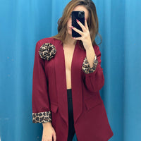 Blazer con dettagli animalier 8397