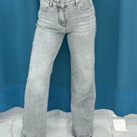 Jeans a palazzo grigio 22173