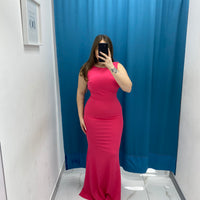 Vestito lungo con scollo 24439
