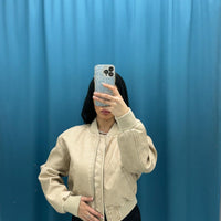 Giacca ecopelle beige 248505