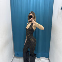 Jumpsuit"Wild V Leopard"-295