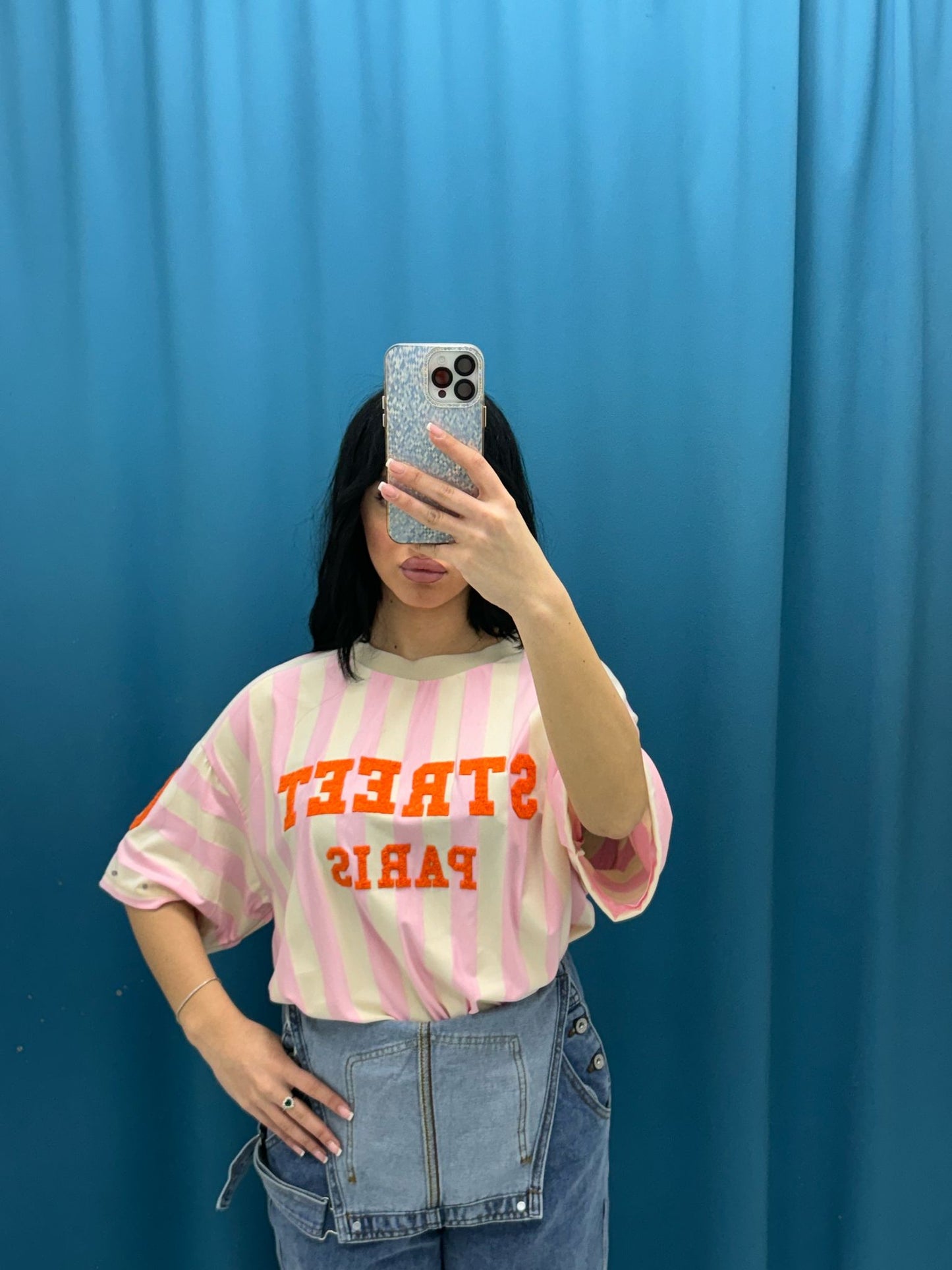 T-shirt a righe 16606