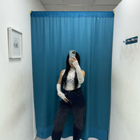 Body in pizzo con manicotti 6360
