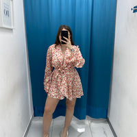 Vestito a portafoglio a fiori 5839