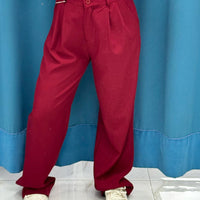 Pantalone a palazzo bordeaux 13127