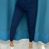 Pantalone slim fit blu 8870
