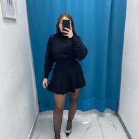 Gonna plissettata in lana 8040