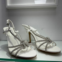 Sandali strass bianco