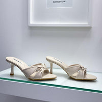 Sandali con fiocco panna 2529