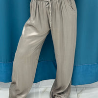 Pantalone palazzo satin 24205