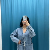 Giacca in denim con lacci 611